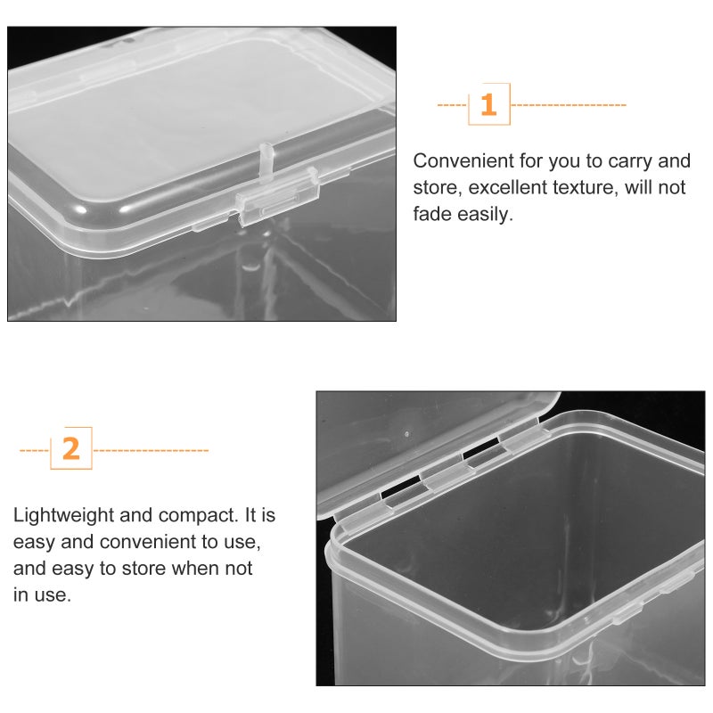 4pcs Transparent Makeup Sponge Box Portable Cosmetic Holder Versatile Box for Powder Puff - Image 4