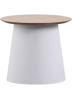 Daamudi Daamudi KAI Round Table, Minimalist Center Table or Coffee Table for Home & Office, Low Sofa Side Table, End Table, Couch TeaTable for Living Room, Bedroom or Office Space (WHITE, SMALL) 