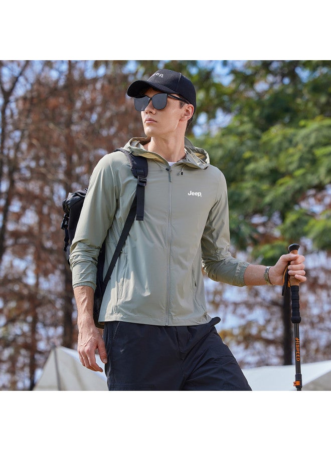 Jeep Cool & Breathable】men's Uv Protection Sun Hoodie - Lightweight & Airy For Outdoor Sports In Spring/summer - Image 3