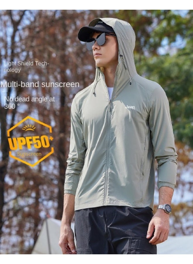 Jeep Cool & Breathable】men's Uv Protection Sun Hoodie - Lightweight & Airy For Outdoor Sports In Spring/summer - Image 1