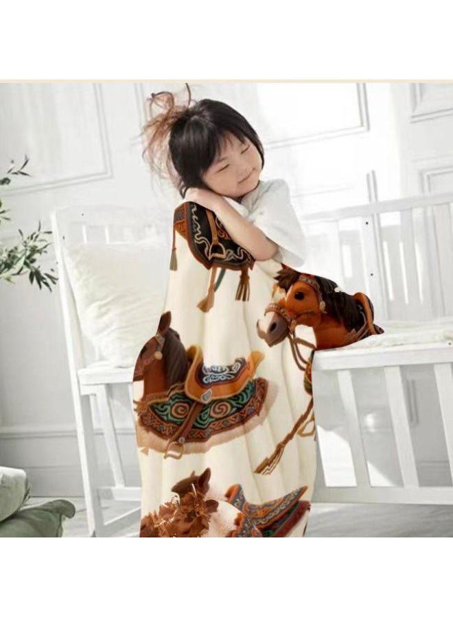 عام بطانية رقيقة من الفانيلا الكرتونية للأطفال والرضع (دافئة ومريحة، ومناسبة للنوم والألعاب) 70 سم * 100 سم - Image 2