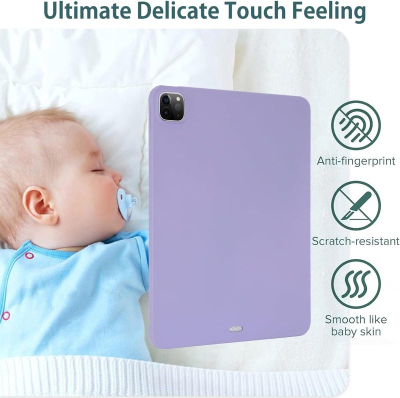 Tablet Case for iPad Air 13inch 2024 Soft TPU Slim Shockproof Protective Case,Slim Fit Lightweight Smart Cover for iPad Air 13inch 2024(Purple) - Image 5