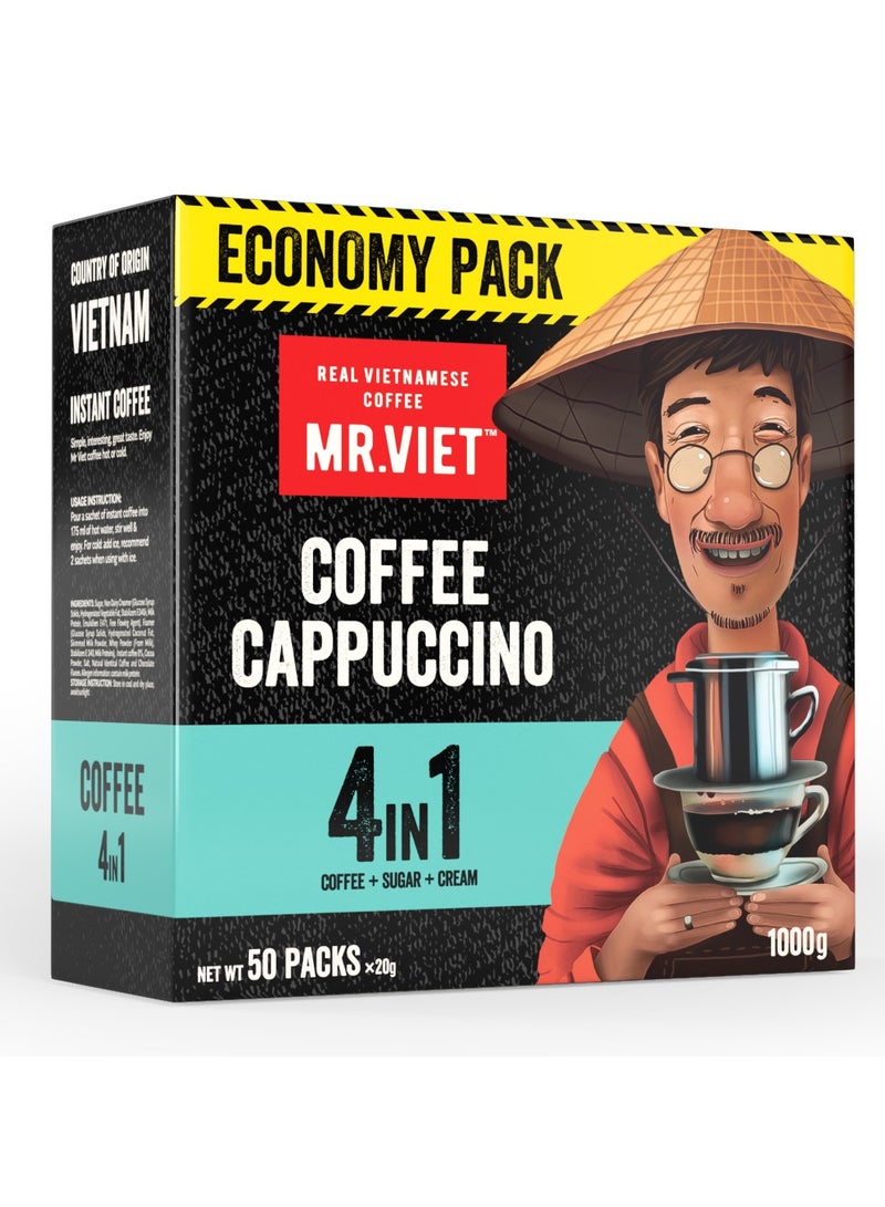 MR.VIET MR. VIET Instant Coffee Cappuccino 4 in 1 Economy pack 50 sachets NE 1000 g