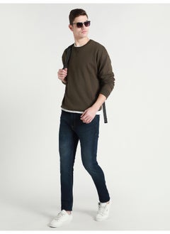 Dennis Lingo Men's Slim Fit Mid Blue Stretch Jeans - Cotton Blend for Comfort  - Image 1