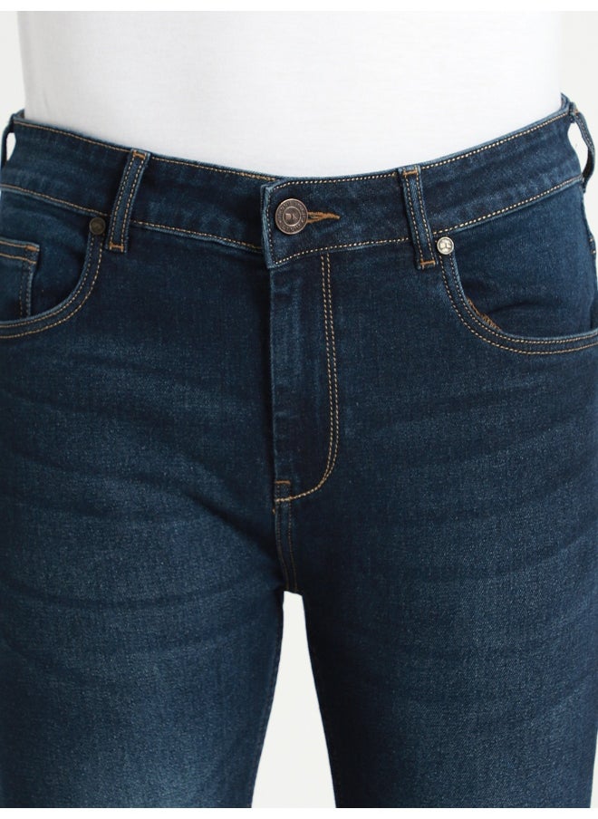 Dennis Lingo Men's Slim Fit Mid Blue Stretch Jeans - Cotton Blend for Comfort  - Image 2