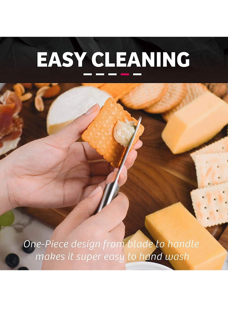 Generic - Cheese Knives Steel Stainless Cheese Slicer Cheese Cutter Spreader Fork Light Weight One-Piece Silver Design Cheese Knives Perfect Gifts for Charcuterie Board - Image 1