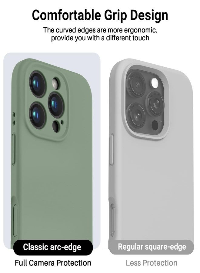 OTOFLY Designed for iPhone 16 Pro Max Case,[Camera Control Button Coverage][12FT Military-Grade Protection] Silicone Shockproof Slim Cover Women Men 16 Pro Max Phone Case 6.9 inch, Calke Green - Image 3