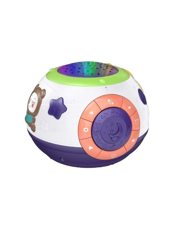 Toddlers Night Light Star Projector, Baby Projector Lamp With Music, Baby Sleep Soother Sound Machine, Compact And Portable Baby Music Toy For Toddlers Newborn, (1pc)  - Image 1