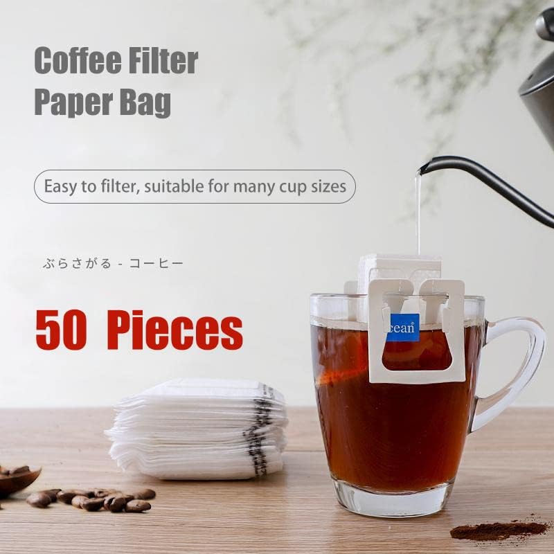 NEOUZA Pour Over Coffee Kettle, Gooseneck Kettle Drip Coffee Maker Kettle Stainless Steel(Silver Kettle and 50pcs Bag, 250mL) - Image 3