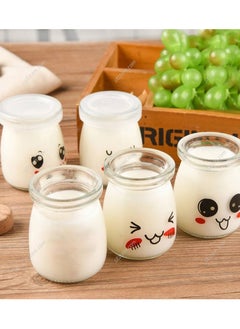 Generic Glass yogurt cup with airtight plastic cover (6 cups)  - Image 3