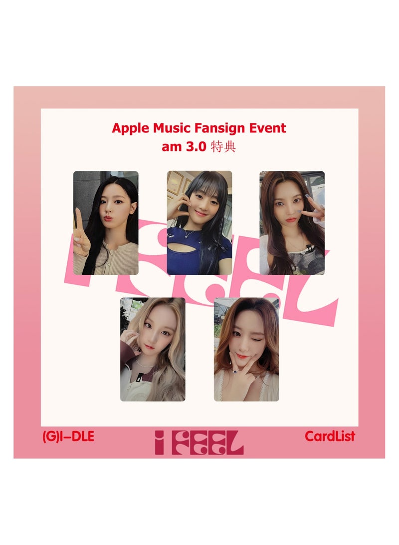 NIBEMINENT 5 Pcs Kpop (G)I-DLE FEEL Lomo Cards Card For Fans Collection Gifts