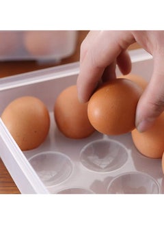N M Z N M Z ABS Plastic Transparent color 24 Grids Transparent Egg Tray Storage Box Freezer Eggs Box-Transparent Preservation 1 Pc  - Image 4