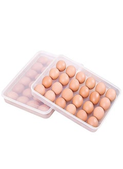 N M Z N M Z ABS Plastic Transparent color 24 Grids Transparent Egg Tray Storage Box Freezer Eggs Box-Transparent Preservation 1 Pc  - Image 1