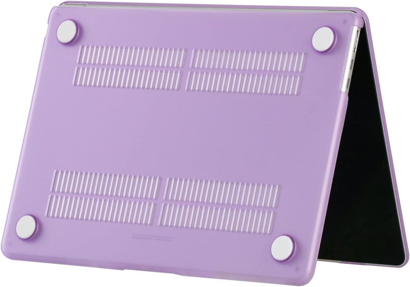 Global assorted color picks Compatible with M2/M3/M4 MacBook Air Case 2022-2025 13 inch M2/M3/M4 Chip for 13.6 inch Model A2681/A3113/A3240 Matte Finish Laptop Hard Shell Case with Keyboard Cover Skin,Light Purple Compact trendy practical build - Image 4