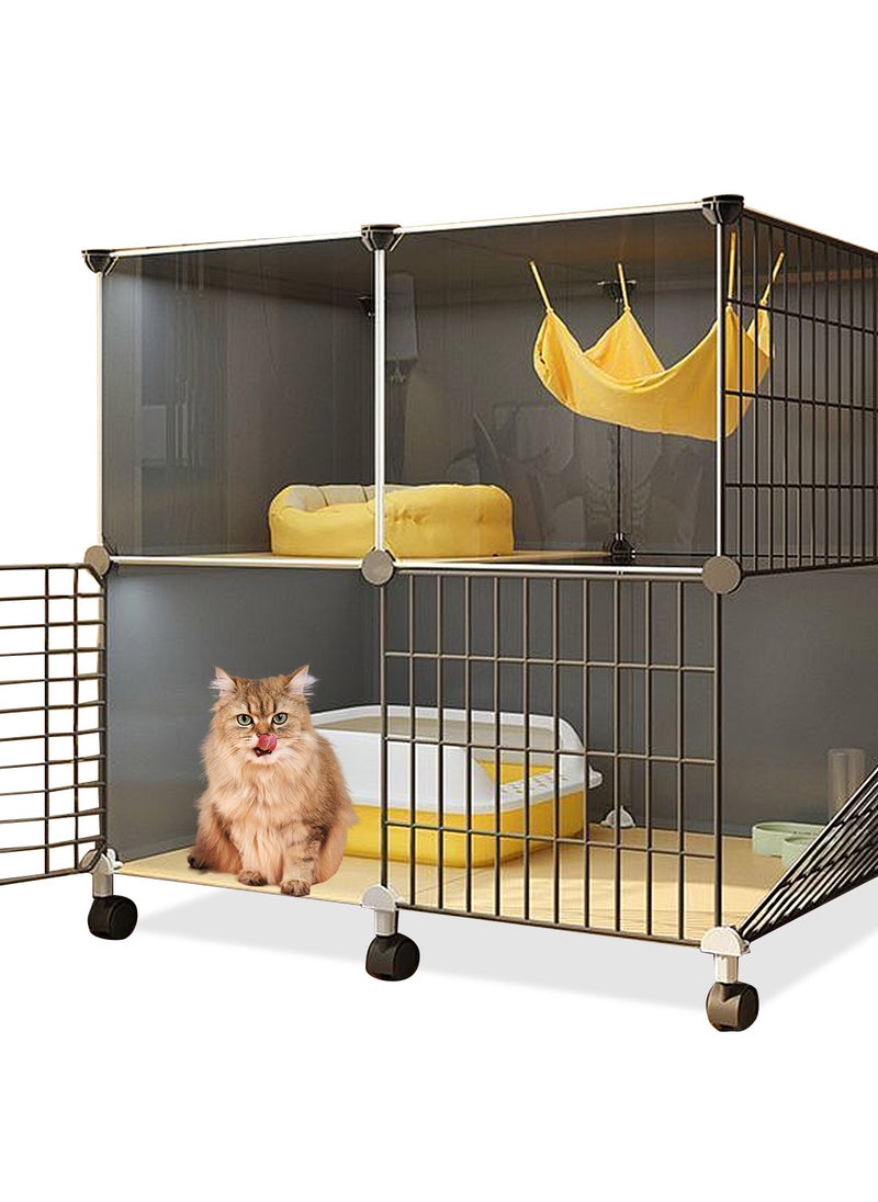 Kidle - Cat Cage Household Indoor Small Cat Villa Cat House Cat Bed Cat Litter Box Integrated Does Not Occupy Space - Image 1