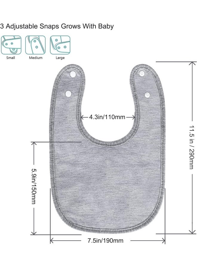 Hakochia Waterproof Baby Bibs Organic Cotton Super Soft and Absorbent With Adjustable Snap for Baby Boys and Girls - Image 5