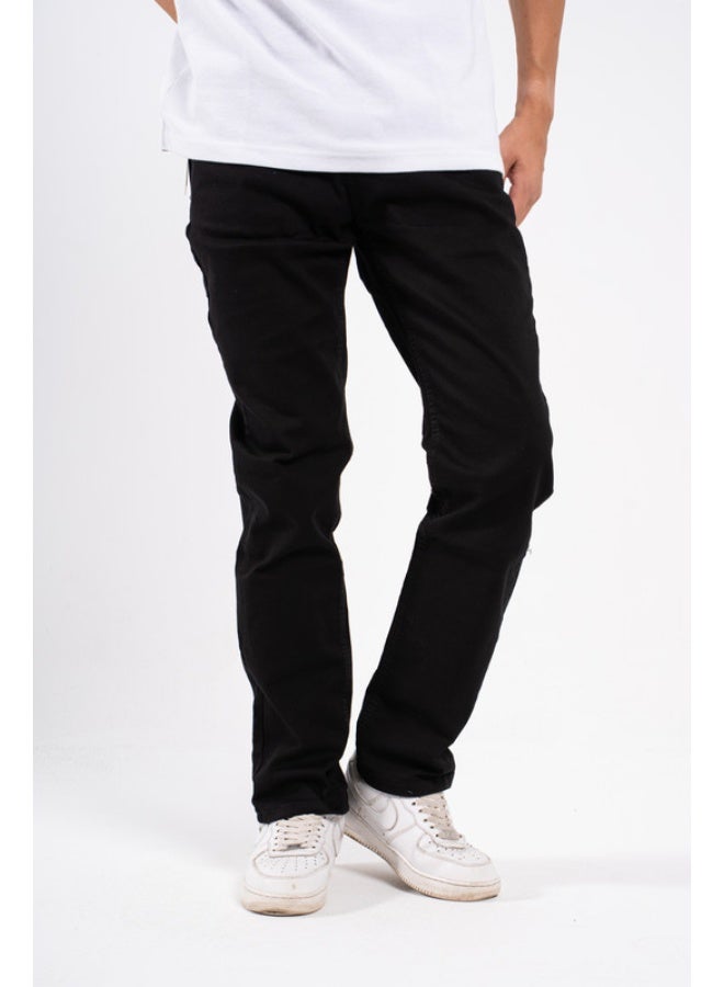 Men Dark Black Pants - Image 1
