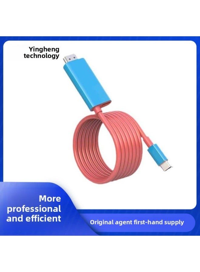 Suitable For Apple For Huawei Nintendo Game Machine Type-c To HDMI Screen Converter 4K HD Conversion Line-Color:Black And White - Image 2