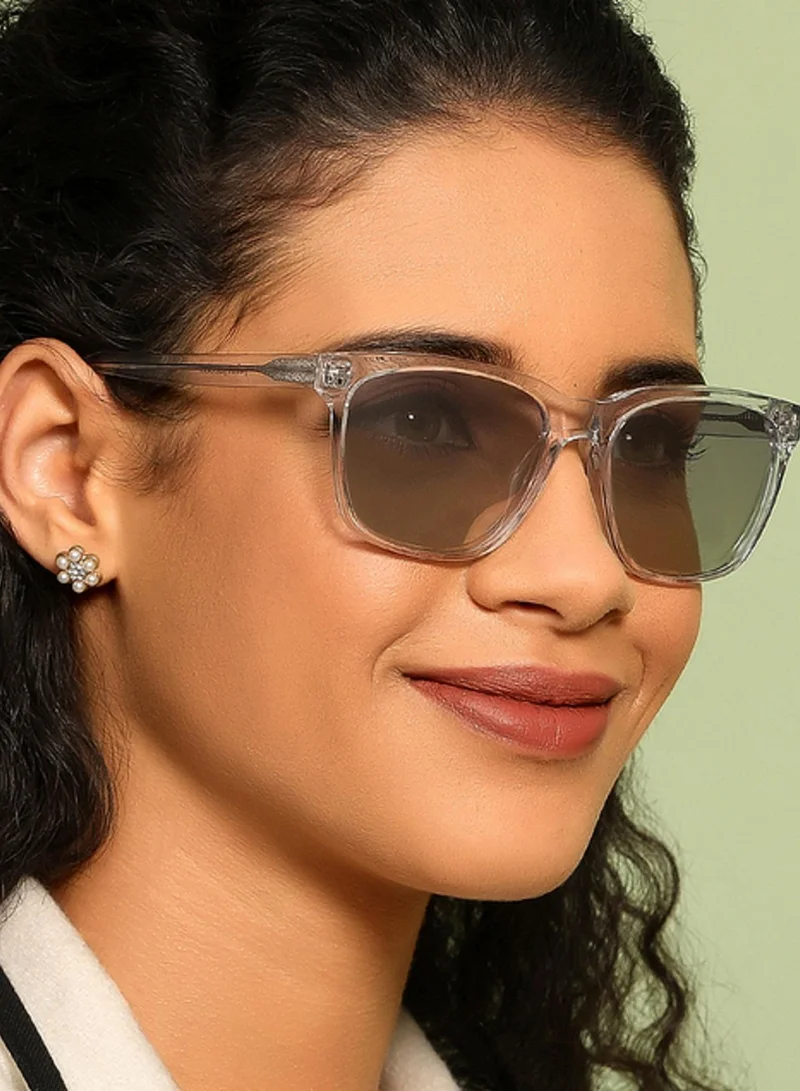 جون جاكوبس John Jacobs | UV Protection Sunglasses For Men &amp; Women | Transparent Silver Mirror Gradient Full Rim large (Size-55) JJ S11767-C5-Pack of 1