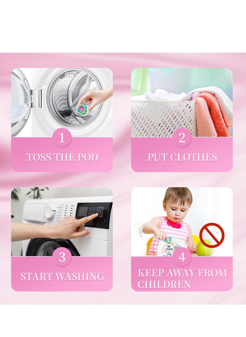 ar FUM - ArFum PODS, 5-in-1 Laundry Detergent Capsules with Scent Booster, Detergent Concentrate, Softener, Color Protect, Powerful Stain Remover in 1 capsule, 16 Weeks Long-Lasting Fragrance, 42 Pods, Lily - Image 1