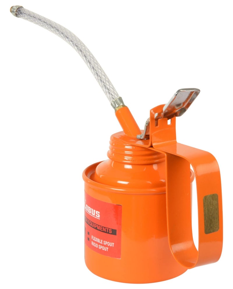 GLOBUS 325 STEEL OIL CAN 1 PINT(500 ML),Oil Pump,Hand Operated can MULTICOLOUR COLOUR WITH FIX AND FLEXIBLE SPOUT for lubricating machinery for bikes, cars other automotive machines. - Image 3