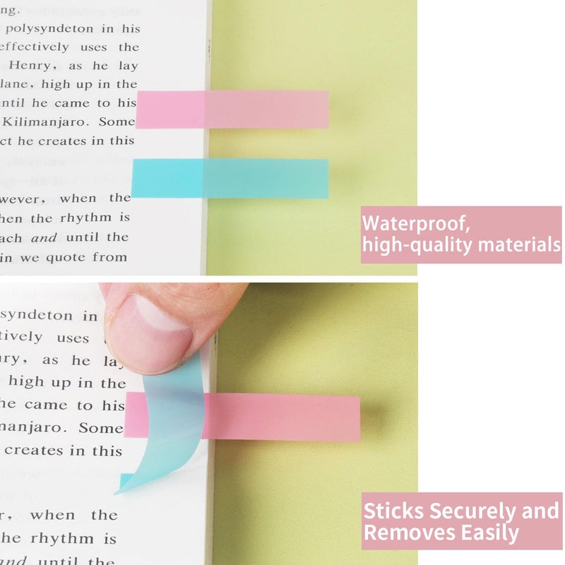 HCTBN (4200 Pcs) Book Tabs for Annotating, Sticky Tabs Transparent Small Sticky Notes Flags, Colorful Morandi Page Markers for Notebooks, Multi-Colored Writable and Repositionable Book Flags Strip - Image 4