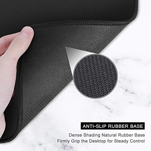 Auhoahsil Large Mouse Pad, Full Desk XXL Extended Gaming Mouse Pad 35" X 15", Waterproof Desk Mat w/Stitched Edge, Non-Slip Laptop Computer Keyboard Mousepad for Office & Home, Colorful Marble Design - Image 4