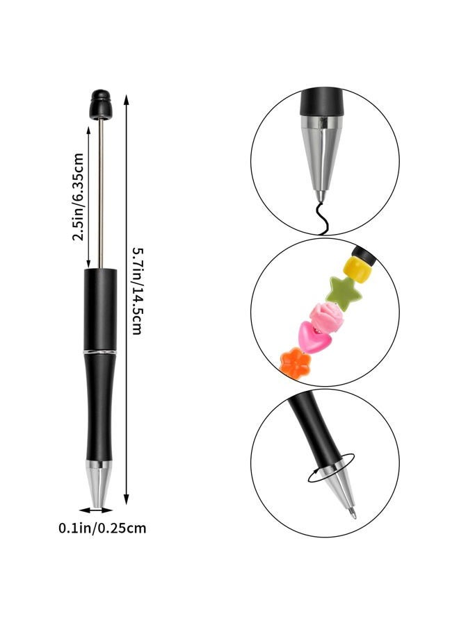 jiebor 30Pcs Valentines Day Beadable Pens Plastic Bead Pen Black Ink Ballpoint Pens Diy Pens Cute Cool Pens for Valentines Day Students Teacher Gift Office School Supplies - Image 2