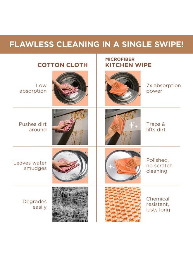 Scotch Brite Scotch-Brite Combo |Sponge Wipe Large 5N + Microfiber Kitchen Wipe 1N |, Polyester - Image 3