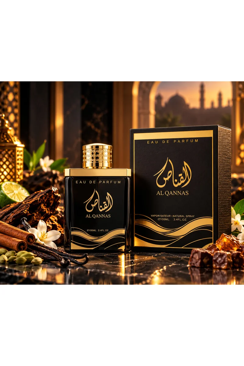 محبوب للعطور Al Qannas Black Eau De Parfum 100ml | Bold Spicy, Floral & Woody Fragrance