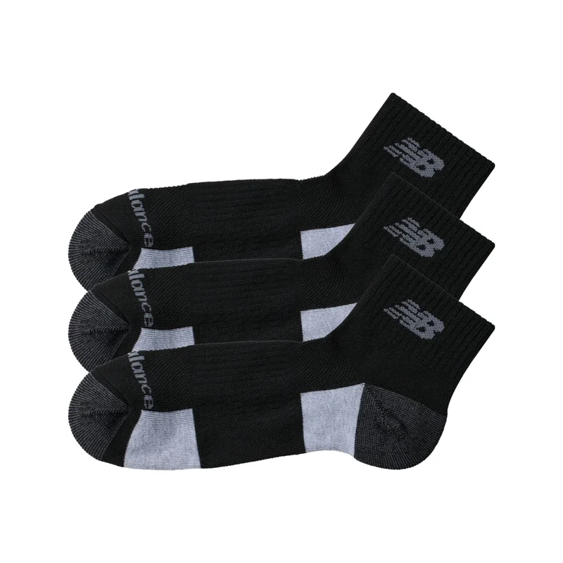 نيو بالانس Unisex Performance Cushioned Ankle 3 Pack