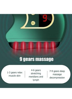 SYOSI Gua Sha Facial Tools, Electric Gua Sha Plate, Neck Face Firming Wrinkle Removal Tool Double Chin Reducer Vibration Massager 9 Gear Massage for Arms Face Neck Shoulders Legs  - Image 4
