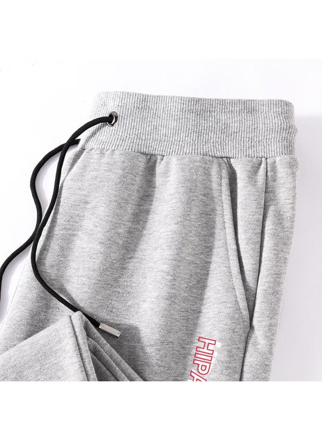 Hipanda o Panda Casual Pants For Men, Summer Loose-fit Joggers, Sports Trousers, Long Pants, Gray, Size M - Image 4