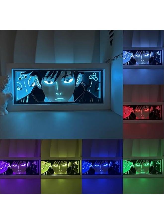 جهاز إضاءة بتقنية القص الورقي JJK مصباح أنمي بتصميم فوشيغورو ميغومي مصباح نحت ورقي صندوق ظل ثلاثي الأبعاد إطار LED لمبة ليلية بتغيير 16 لونًا لتزيين غرفة النوم - Image 2