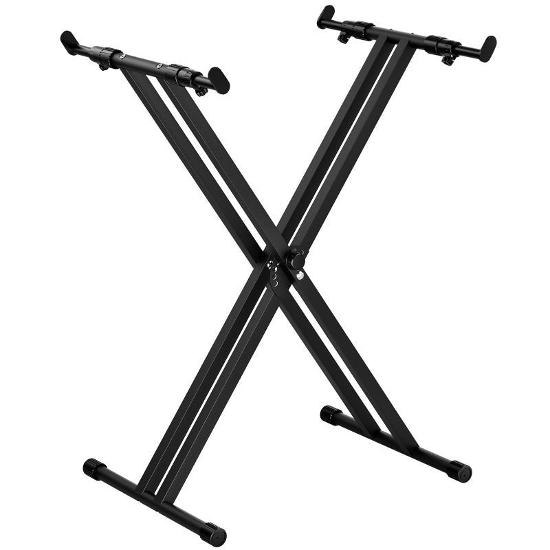 tipatyard Double-X Keyboard Stand, Portable Digital Piano Stand,Adjustable keyboard Music Stand for 54-88 key Electric Pianos - Image 1