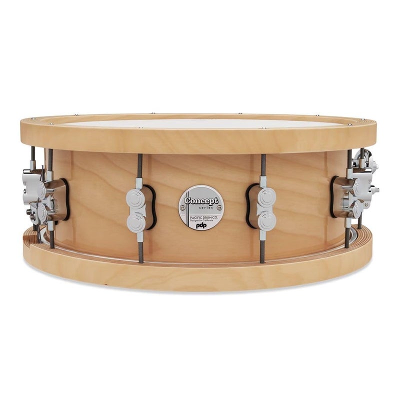 Pacific Drums PDP 20-Ply Maple Snare with Wood Hoops and Chrome Hardware 14 x 5.5 in. - Image 3