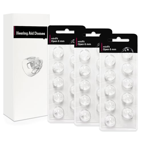 Phirunty Open 6mmHearing Aid Domes for Oticon Minifit Oticon Hearing Aid Supplies Replacements Parts Accessories Universal Oticon Domes for Hearing Aids Cleaning Kits 30 Pcs - Image 2