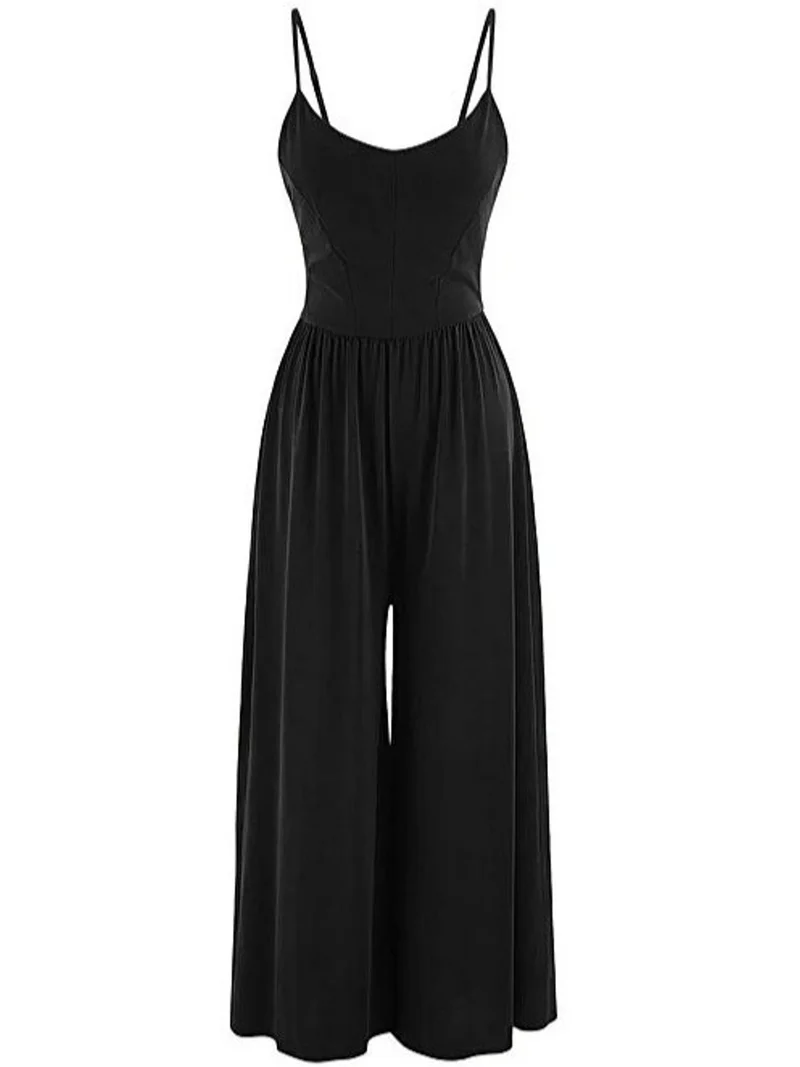 هيكاب Modal Touch V-Neck Long Knit Jumpsuit