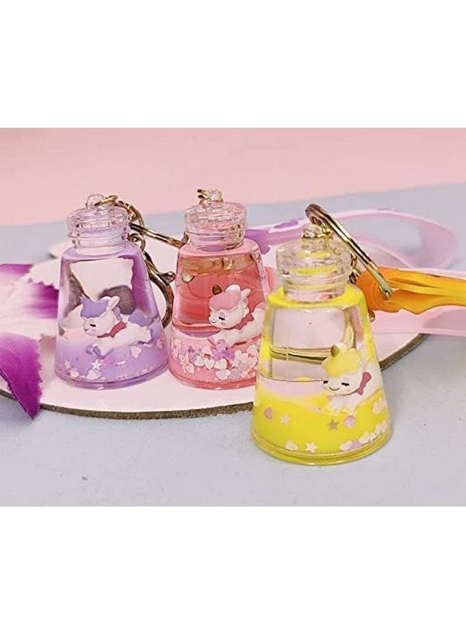 Tera13 حامل مفاتيح مائي بلاستيكي على شكل يونيكورن TERA 13 / حامل مفاتيح يونيكورن للأطفال / سلسلة مفاتيح يونيكورن / سلسلة مفاتيح بتصميم عشوائي للفتيات (عبوة من 1) ، متعدد الألوان - Image 4