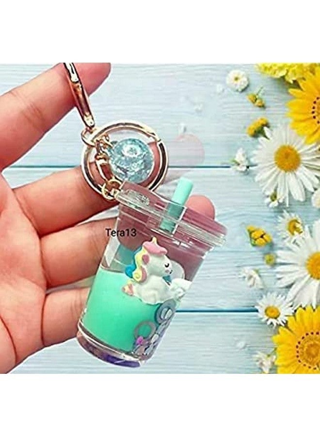 Tera13 حامل مفاتيح مائي بلاستيكي على شكل يونيكورن TERA 13 / حامل مفاتيح يونيكورن للأطفال / سلسلة مفاتيح يونيكورن / سلسلة مفاتيح بتصميم عشوائي للفتيات (عبوة من 1) ، متعدد الألوان - Image 1