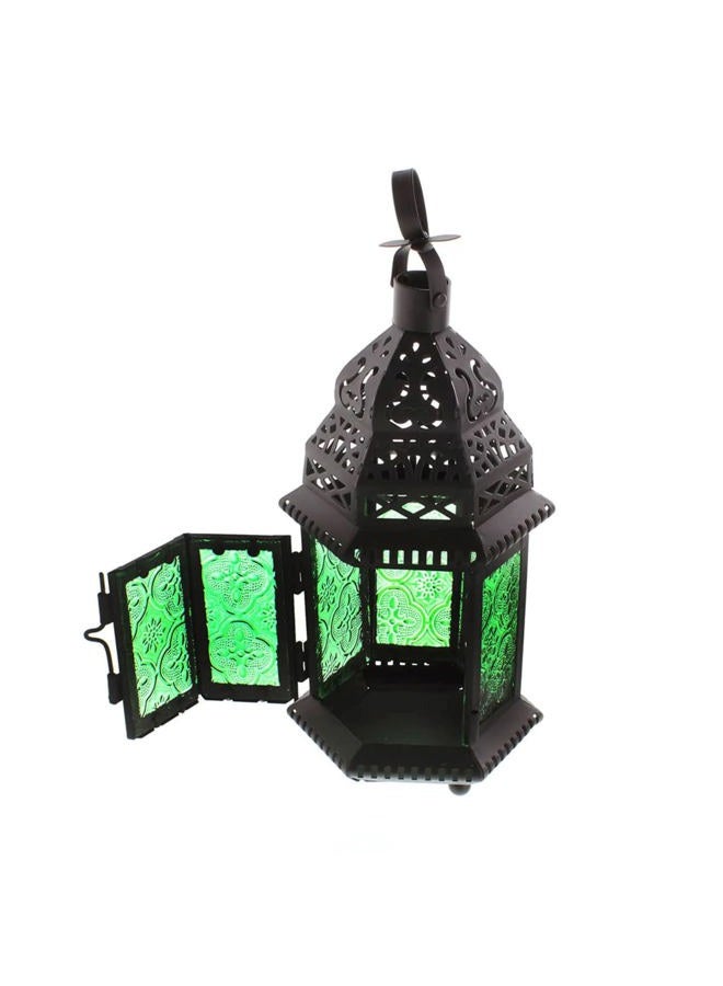 Accent Plus Green Glass Moroccan Lantern - Image 4