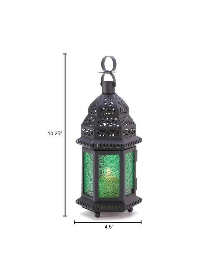 Accent Plus Green Glass Moroccan Lantern - Image 5