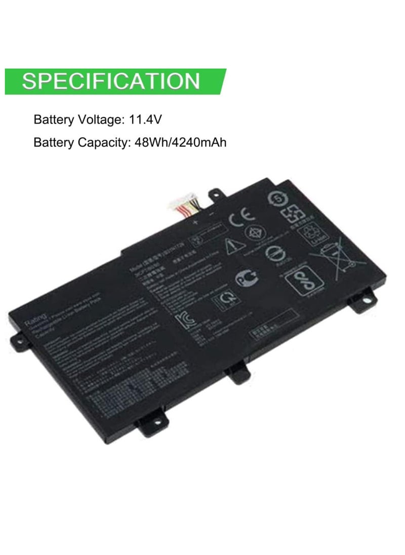 زيكسين بطارية بديلة للكمبيوتر المحمول B31N1726 متوافقة مع Asus B31N1726 0B200-02910000 FX504 FX505 FX80 FX86 TUF Gaming FX504 11.4V 48Wh 4240mAh  - Image 4