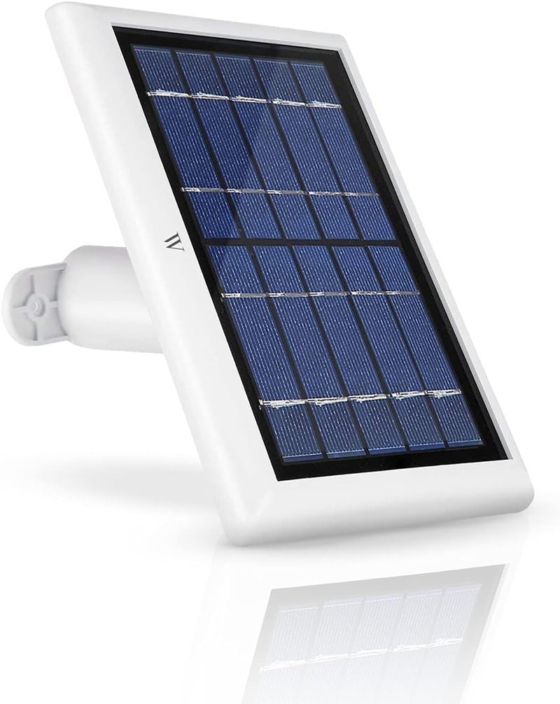 Wasserstein Solar Panel (2W 5V) Compatible with Ring Spotlight Cam Battery/Stick Up Cam Battery - Continuous Power for Your Ring Surveillance Camera (1-Pack, White) - Image 1