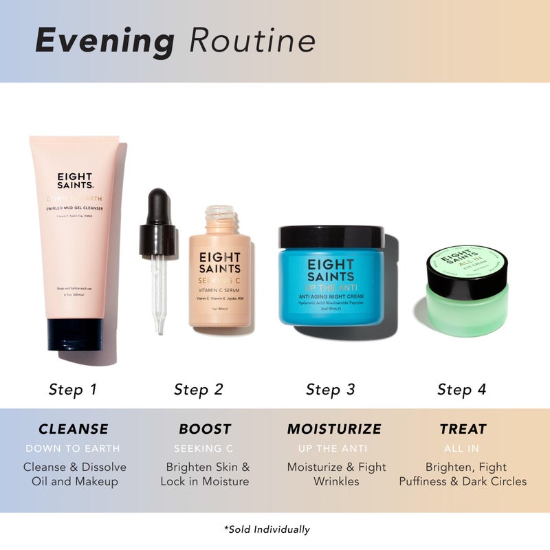 Eight Saints سيروم فيتامين سي للوجه من إيت سانتس، سيروم مضاد للشيخوخة، حمض الهيالورونيك، فيتامين E، صبار عضوي وزيت جوجوبا، سيروم مرطب ومضيء للبقع الداكنة، الخطوط الدقيقة والتجاعيد، 1 أونصة - Image 5