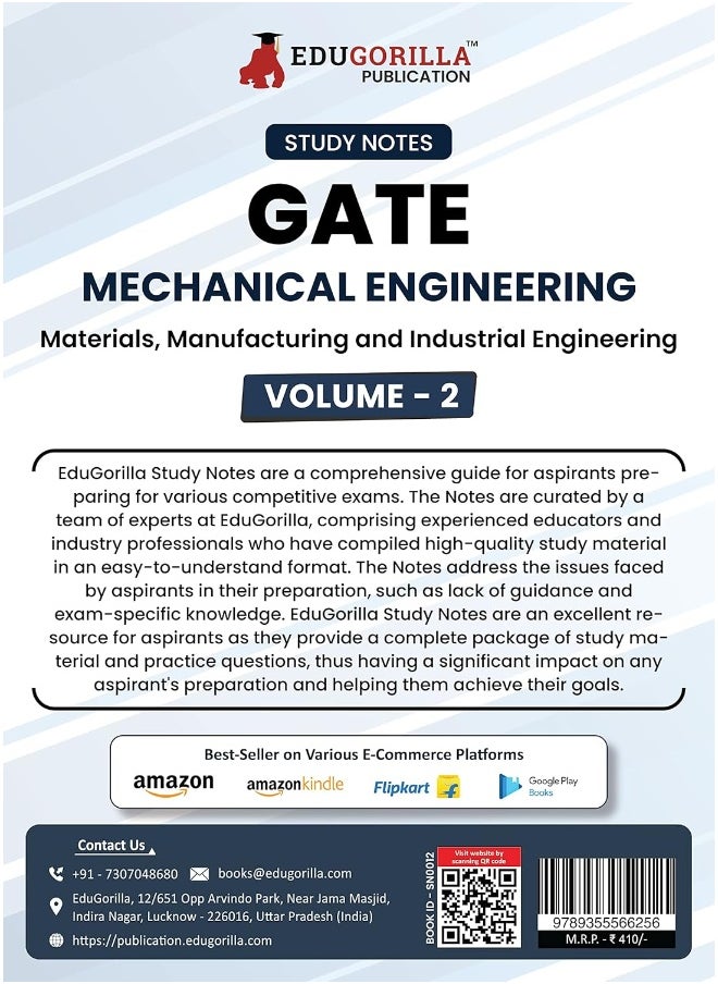 GATE Mechanical Engineering Materials, Manufacturing and Industrial Engineering (Vol 2) Topic-wise Notes | A Complete Preparation Study Notes with Solved MCQs  - Image 2