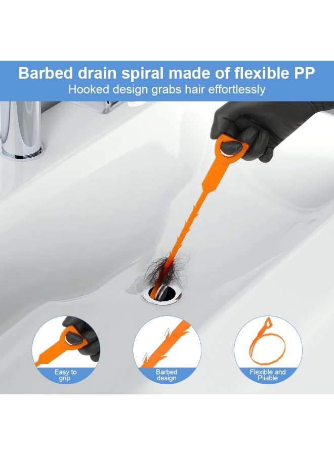 Aideli 7PCS Drain Cleaning Kit, Heavy Duty Drain Snake Hair Remover & Auger Unblocker, Flexible Pipe Cleaner Brush, Professional Tool for Toilet, Kitchen Sink, Bathroom & Sewer - Image 5