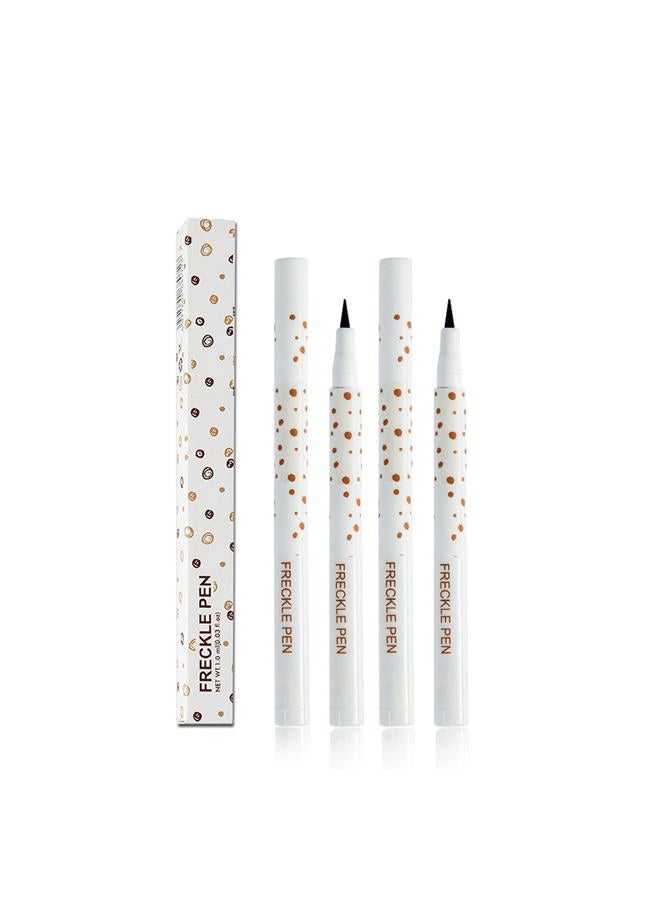 Aaiffey 2 Colors Freckle Pen Waterproof Long-lasting Quick Dry Small Spot Natural Lifelike Freckle Makeup Pen (Light Brown) - Image 1