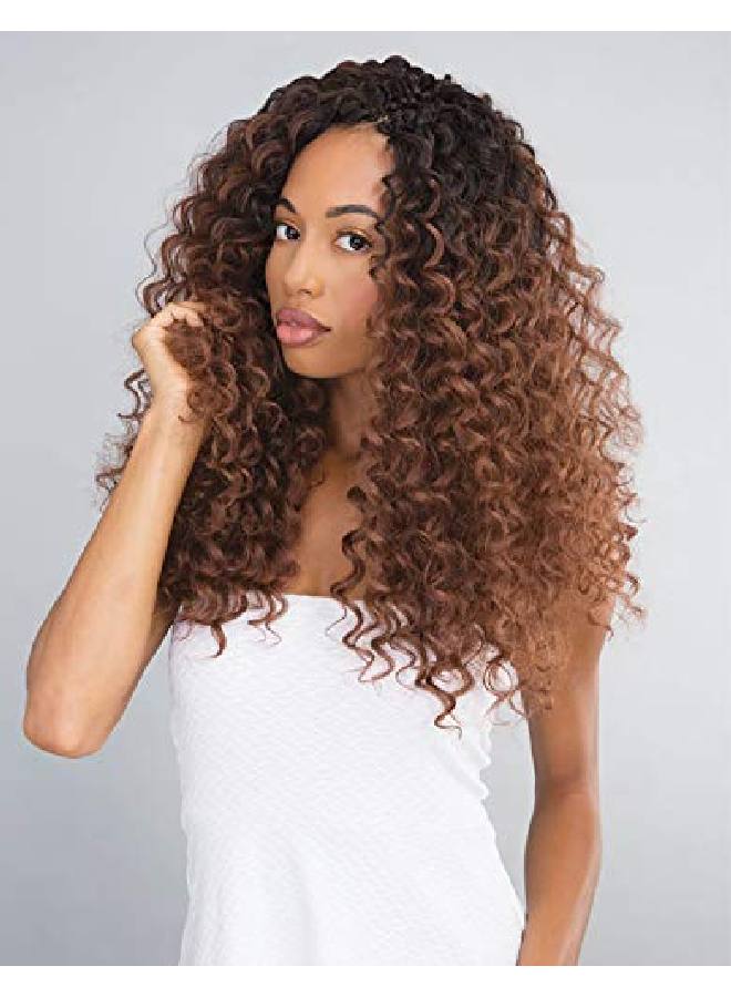 Janet Collection Perm Peruvian Deep Wave Crochet Braid 18 Pack Of 4 (1B) - Image 4