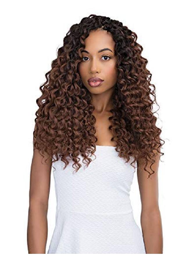 Janet Collection Perm Peruvian Deep Wave Crochet Braid 18 Pack Of 4 (1B) - Image 1